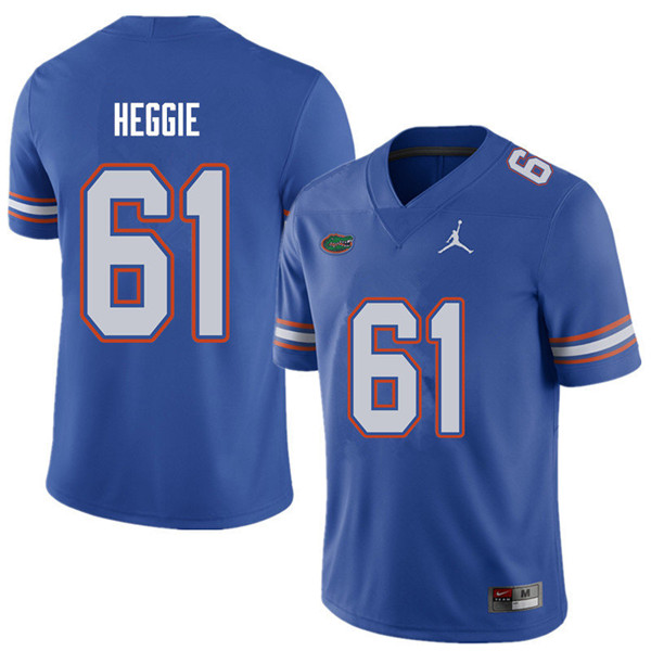 Jordan Brand Men #61 Brett Heggie Florida Gators College Football Jerseys Sale-Royal - Click Image to Close
